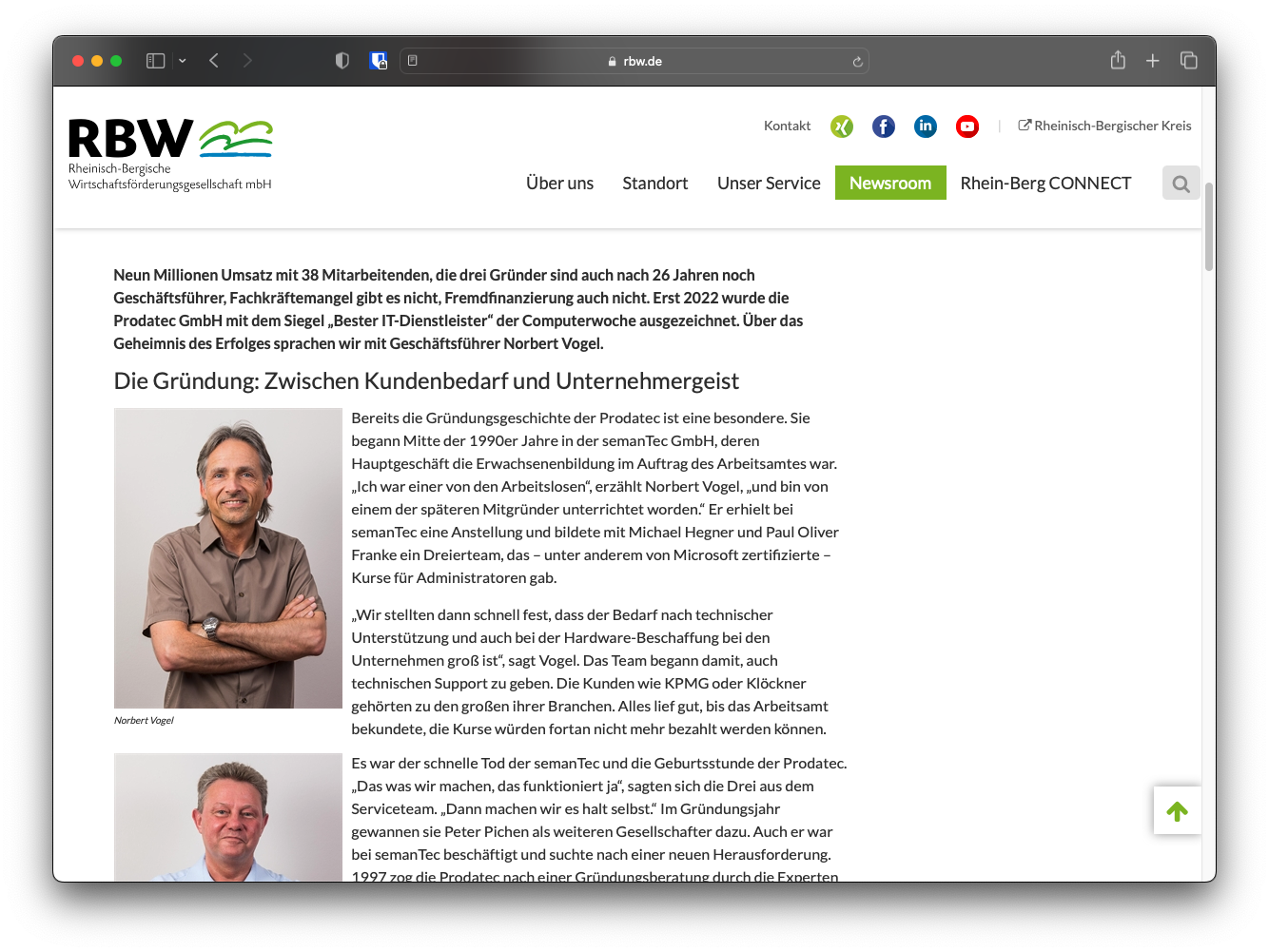 Screenshot des Blogartikels "Nachhaltige Beziehungen statt Wachstum"